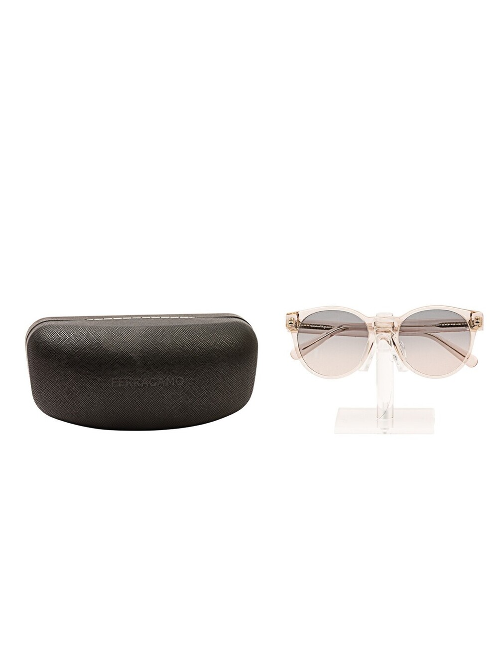 Salvatore Ferragamo Ferragamo Clear Gray Round Gray